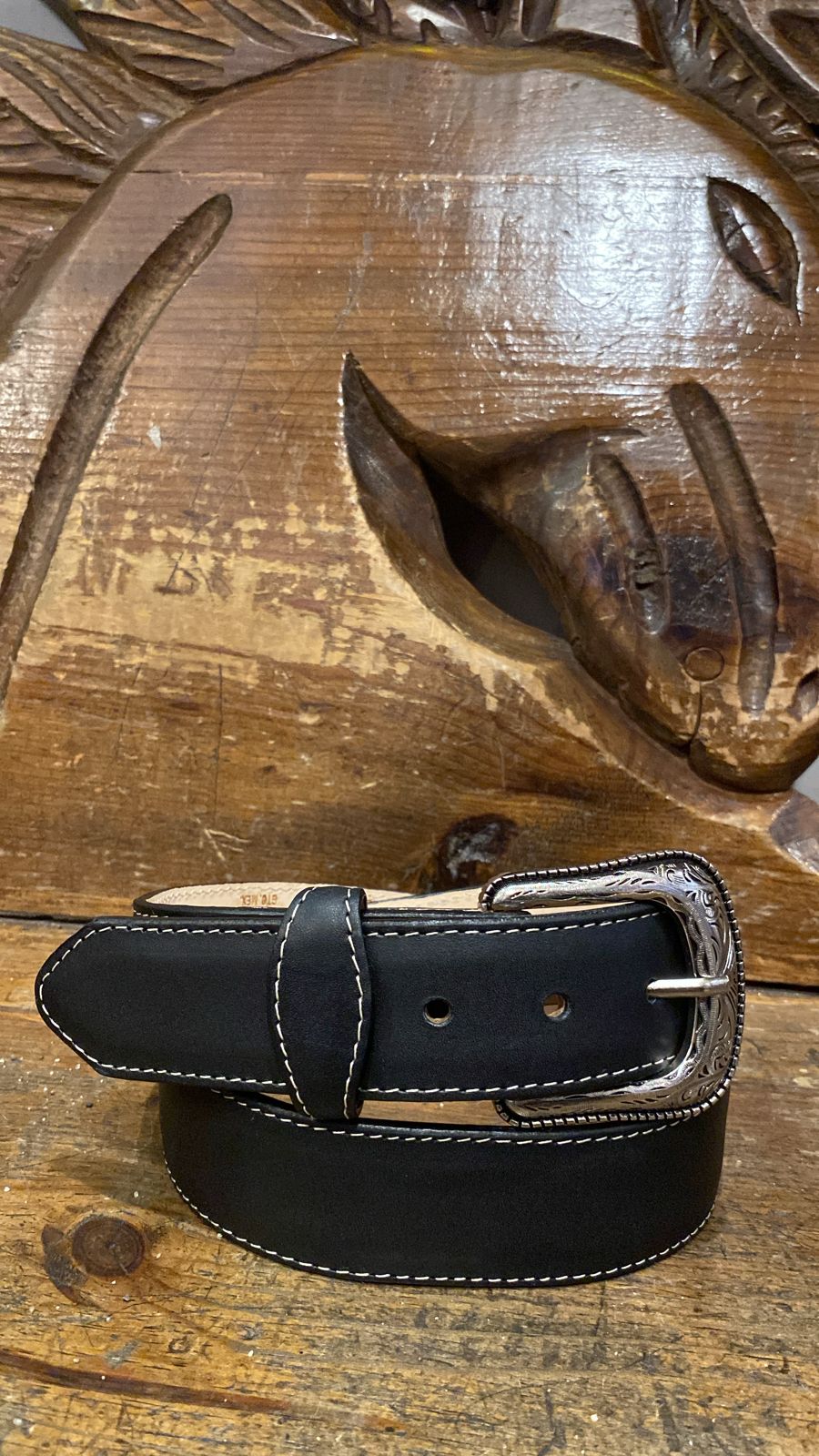 Cinto La Casa del Vaquero Liso Negro