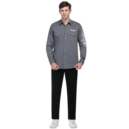 Camisa Manga Corta Hombre Camisa De Trabajo Wrangler De Mezclilla