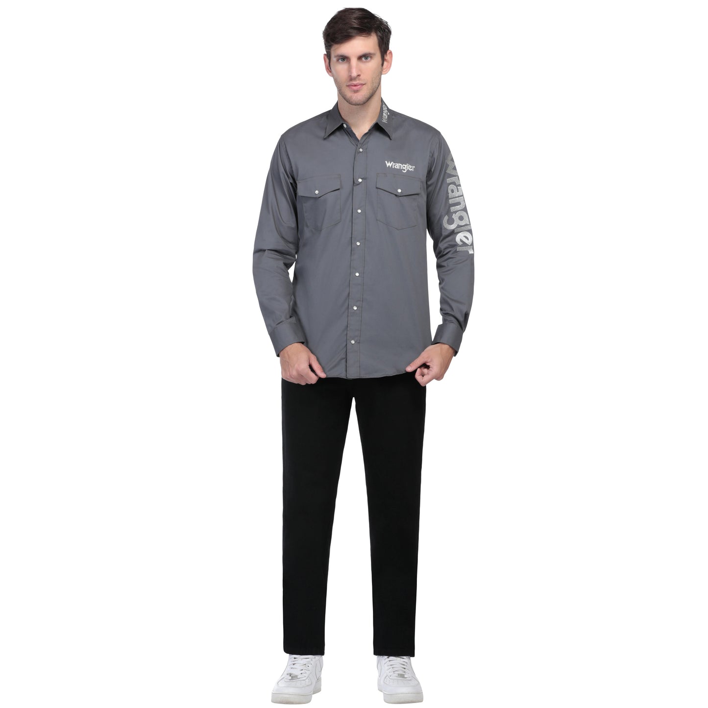 Camisa Wrangler Gris 112334002