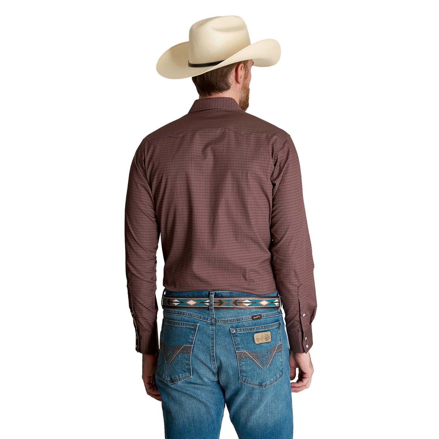 Camisa Wrangler 20x Cafe