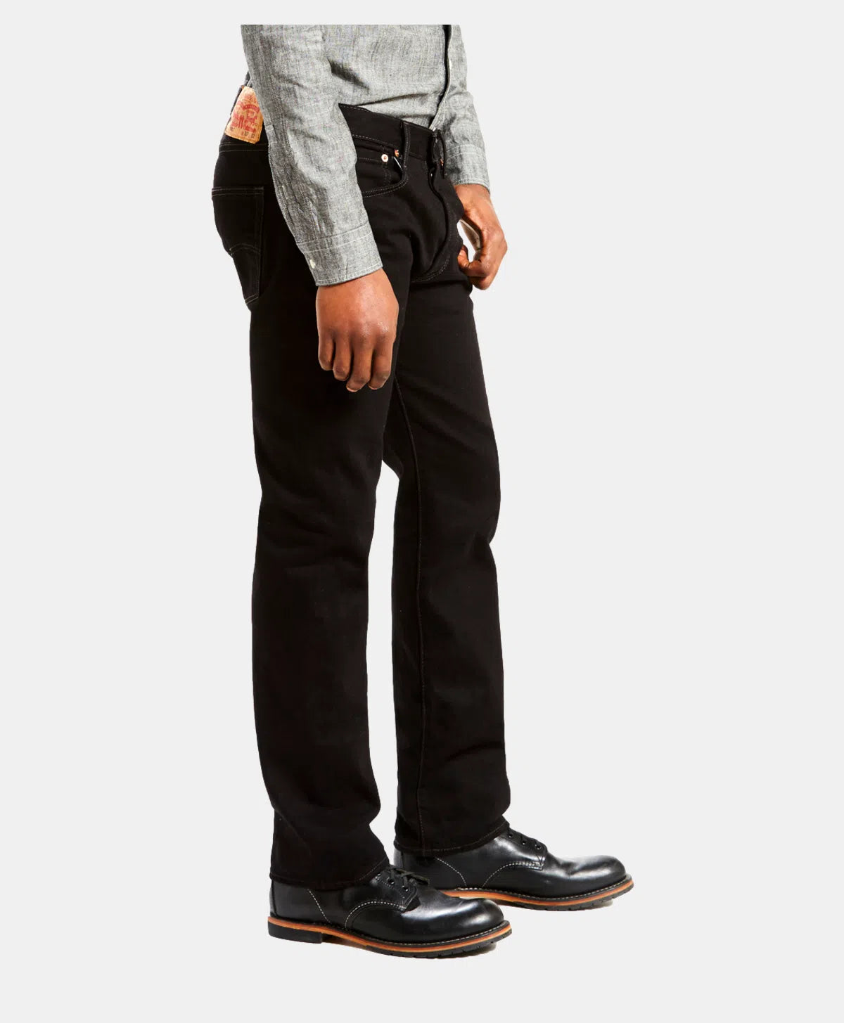 Levi's Tejano 501 Jeans – Black, 33x34, Button Fly, Classic Fit