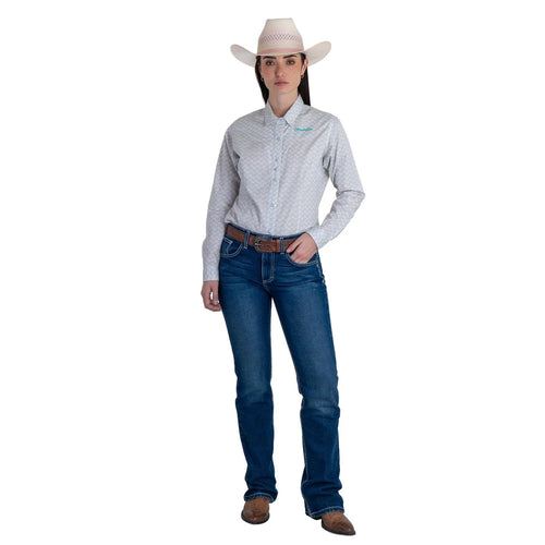 Blusa Wrangler Estampada Blanca