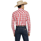 Camisa Wrangler Cuadros Roja y Blanca