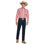 Camisa Wrangler Cuadros Roja y Blanca