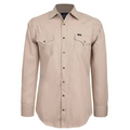 CAMISA WRANGLER CABALLERO CAQUI LISA