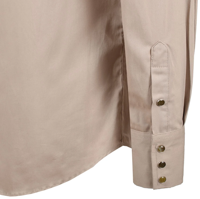 CAMISA WRANGLER CABALLERO CAQUI LISA
