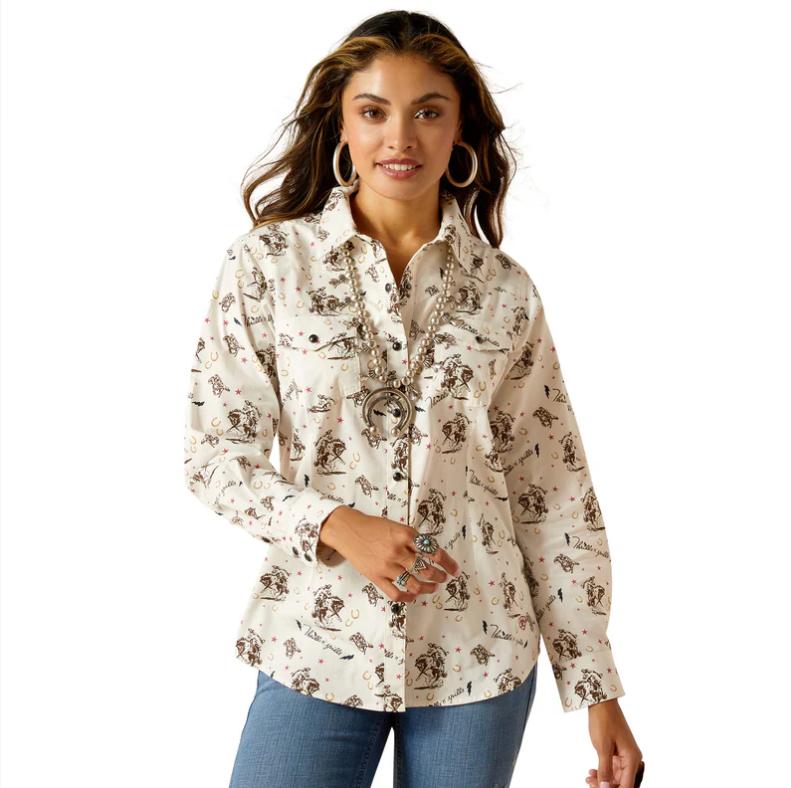 CAMISA ARIAT DAMA CABALLOS