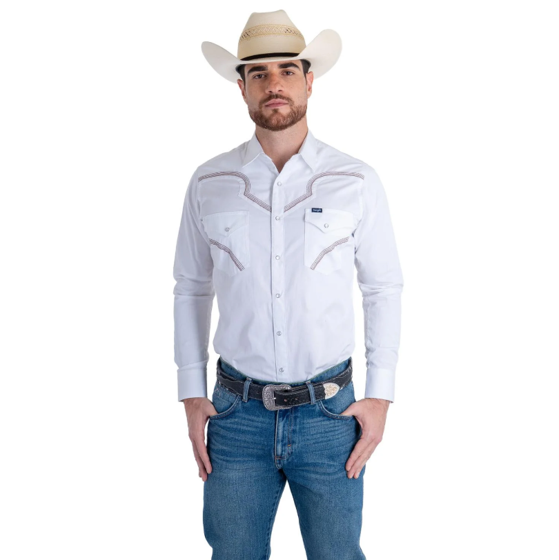 Camisa Wrangler Caballero Bordada