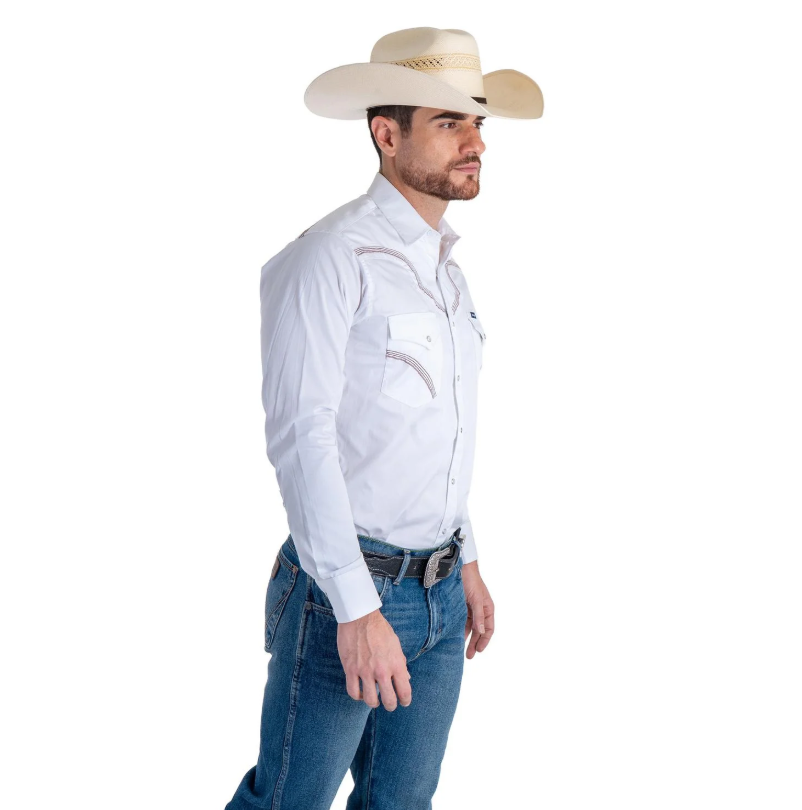 Camisa Wrangler Caballero Bordada
