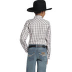 Camisa Wrangler Niño Cuadros Grises