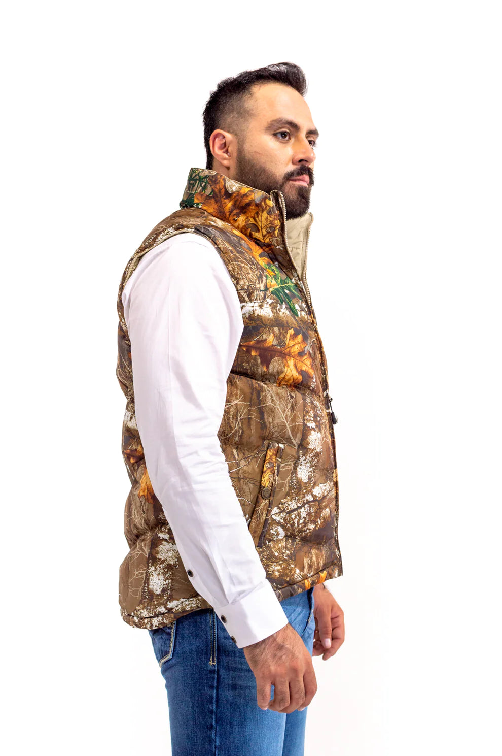 Coperta Sherpa Reversibile Grand Formato 180x150 Cm - Stampa Realtree Blu - Morbida E Calda