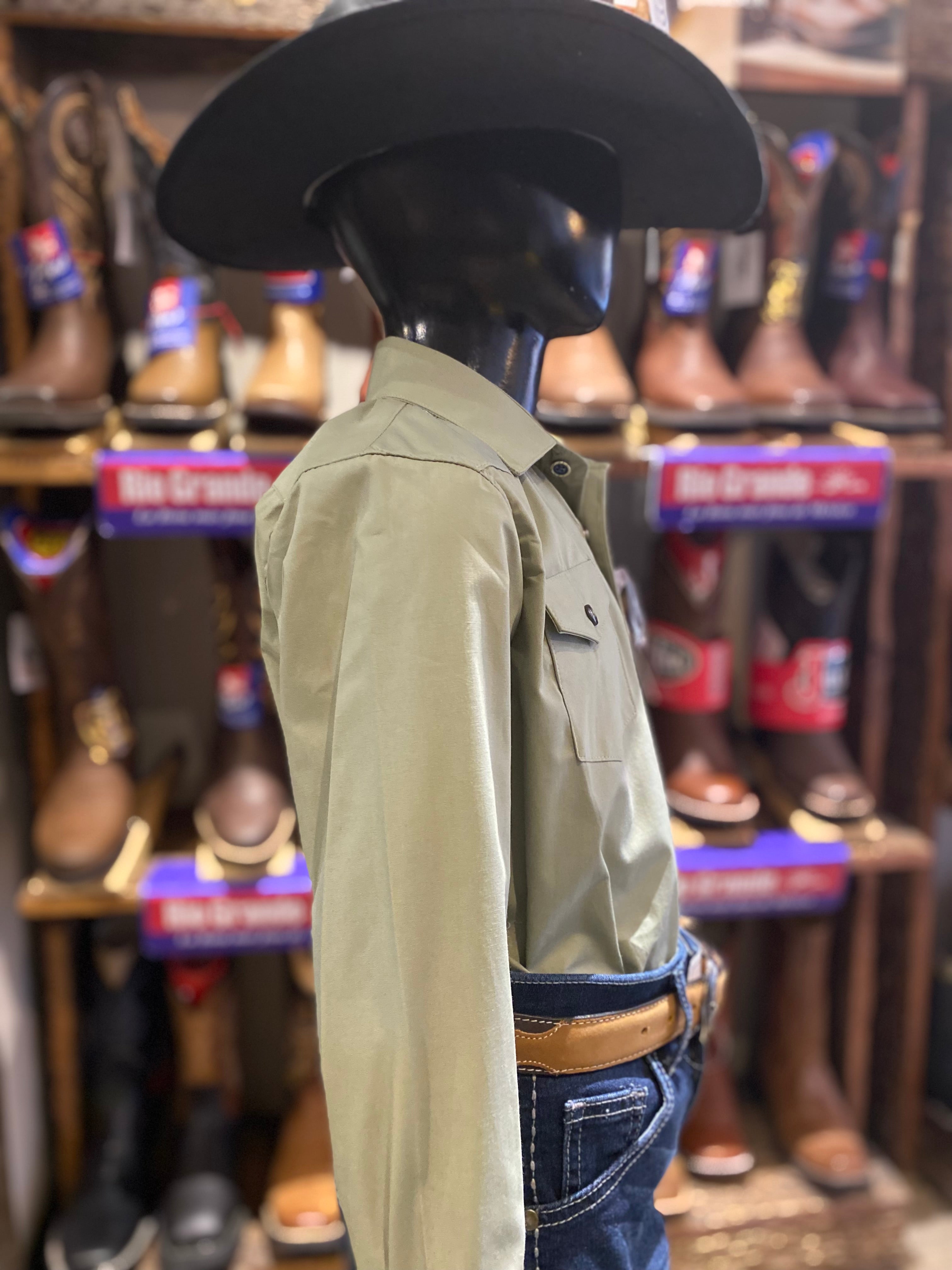 Camisa Rodeo West Niño Olivo