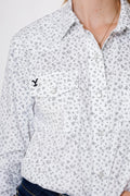 Camisa Yellowstone Blanca Estampado Flores