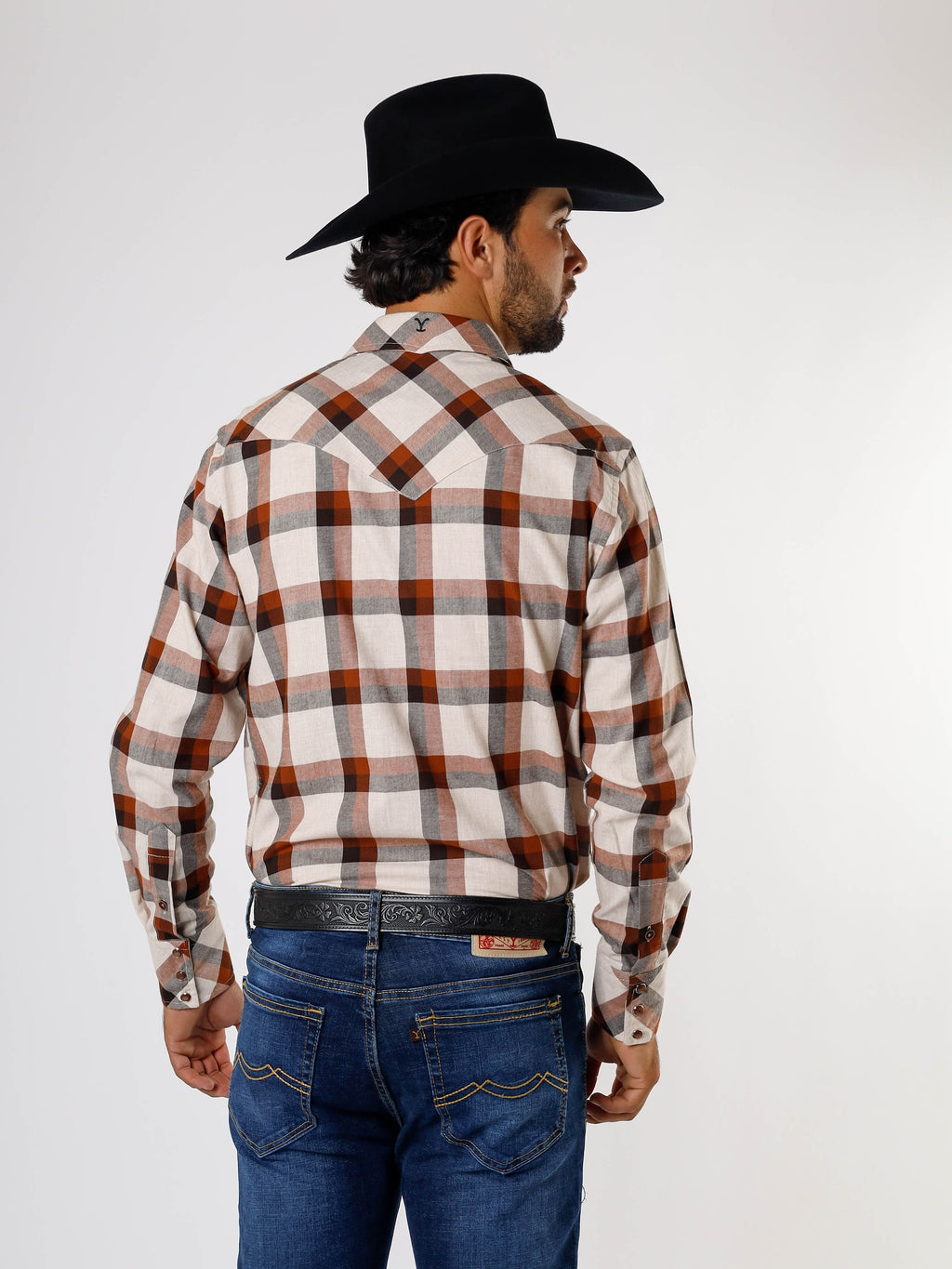 Camisa Yellowstone cuadros guinda
