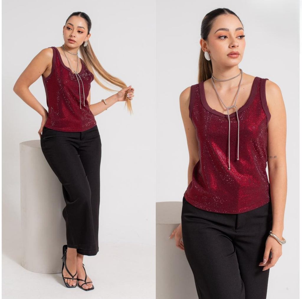 Blusa de brillos Dama JsDenim