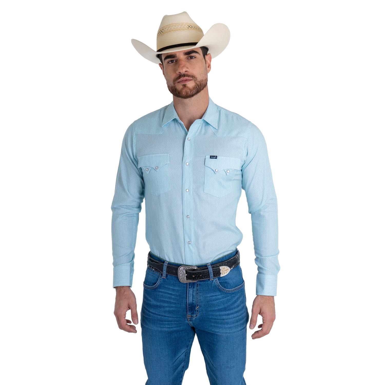 Camisa Wrangler 20x Azul Cielo "s989"