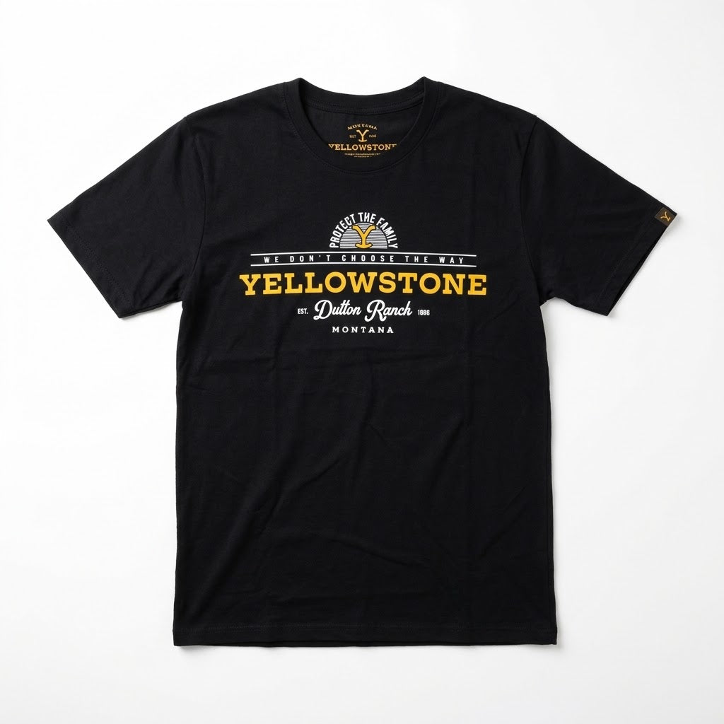 Playera Yellowstone "Y022" Negra