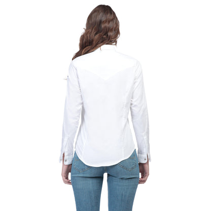 Camisa Wrangler Dama Logo Blanco